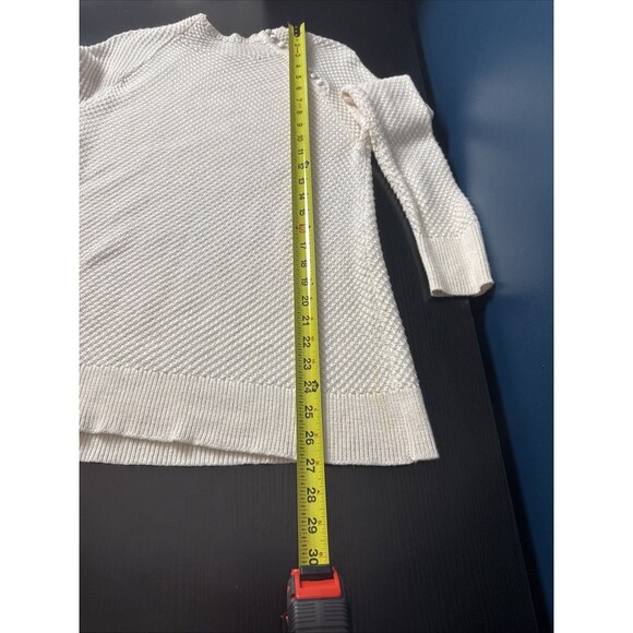 LOFT Womens Open-Knit Cream Small‎ Sweater Lightweight Feminine Classic - Picture 8 of 8